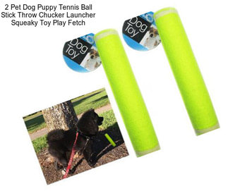 2 Pet Dog Puppy Tennis Ball Stick Throw Chucker Launcher Squeaky Toy Play Fetch