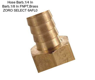 Hose Barb,1/4 In Barb,1/8 In FNPT,Brass ZORO SELECT 6AFL0