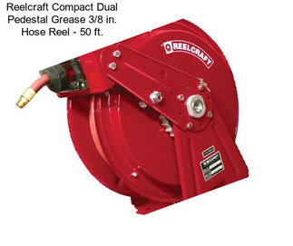 Reelcraft Compact Dual Pedestal Grease 3/8 in. Hose Reel - 50 ft.