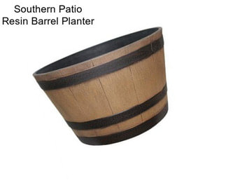 Southern Patio Resin Barrel Planter