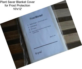 Plant Saver Blanket Cover for Frost Protection 10\'x12\'