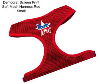 Democrat Screen Print Soft Mesh Harness Red Small