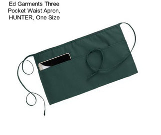 Ed Garments Three Pocket Waist Apron, HUNTER, One Size