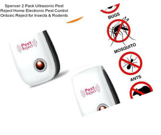 Spencer 2 Pack Ultrasonic Pest Reject Home Electronic Pest Control Ontoxic Reject for Insects & Rodents