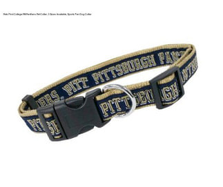 Pets First College Pitt Panthers Pet Collar, 3 Sizes Available, Sports Fan Dog Collar