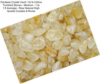 Fantasia Crystal Vault: 1/2 lb Citrine Tumbled Stones - Medium - 1\