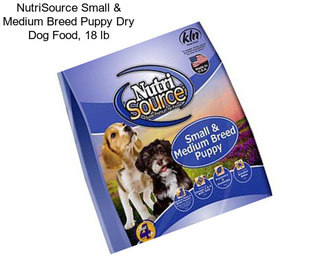 NutriSource Small & Medium Breed Puppy Dry Dog Food, 18 lb