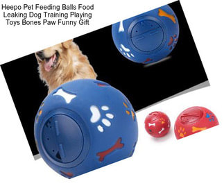 Heepo Pet Feeding Balls Food Leaking Dog Training Playing Toys Bones Paw Funny Gift