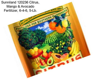 Sunniland 120236 Citrus, Mango & Avocado Fertilizer, 6-4-6, 5-Lb.