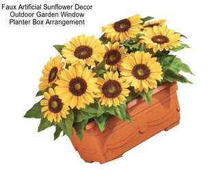 Faux Artificial Sunflower Decor Outdoor Garden Window Planter Box Arrangement