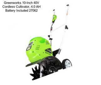 Greenworks 10-Inch 40V Cordless Cultivator, 4.0 AH Battery Included 27062