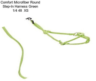 Comfort Microfiber Round Step-In Harness Green 1/4\