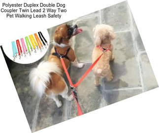 Polyester Duplex Double Dog Coupler Twin Lead 2 Way Two Pet Walking Leash Safety