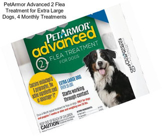 PetArmor Advanced 2 Flea Treatment for Extra Large Dogs, 4 Monthly Treatments