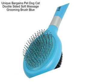 Unique Bargains Pet Dog Cat Double Sided Soft Massage Grooming Brush Blue