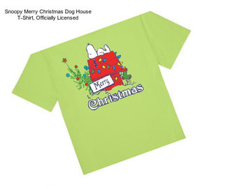 Snoopy Merry Christmas Dog House T-Shirt, Officially Licensed