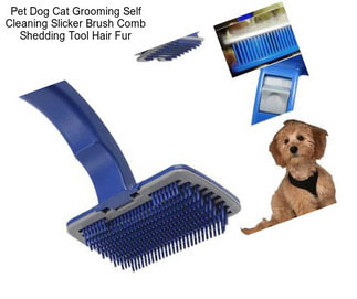 Pet Dog Cat Grooming Self Cleaning Slicker Brush Comb Shedding Tool Hair Fur