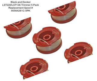 Black and Decker LST220/LST136 Trimmer 5 Pack Replacement Spool # 90564281C-5PK
