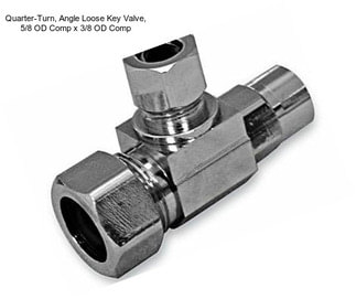 Quarter-Turn, Angle Loose Key Valve, 5/8 OD Comp x 3/8\