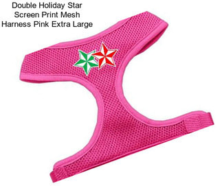 Double Holiday Star Screen Print Mesh Harness Pink Extra Large