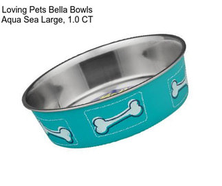 Loving Pets Bella Bowls Aqua Sea Large, 1.0 CT