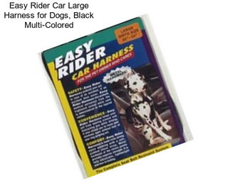 Easy Rider Car Large Harness for Dogs, Black Multi-Colored