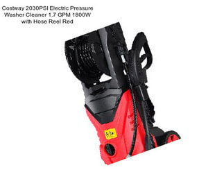 Costway 2030PSI Electric Pressure Washer Cleaner 1.7 GPM 1800W with Hose Reel Red