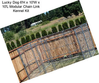 Lucky Dog 6\'H x 10\'W x 10\'L Modular Chain Link Kennel Kit