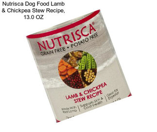 Nutrisca Dog Food Lamb & Chickpea Stew Recipe, 13.0 OZ