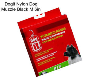 Dogit Nylon Dog Muzzle Black M 6in