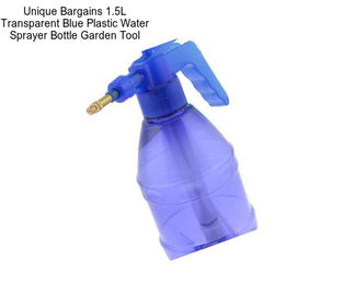 Unique Bargains 1.5L Transparent Blue Plastic Water Sprayer Bottle Garden Tool