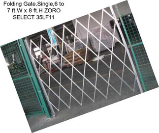 Folding Gate,Single,6 to 7 ft.W x 8 ft.H ZORO SELECT 35LF11