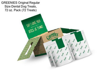 GREENIES Original Regular Size Dental Dog Treats, 72 oz. Pack (72 Treats)