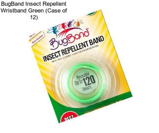 BugBand Insect Repellent Wristband Green (Case of 12)
