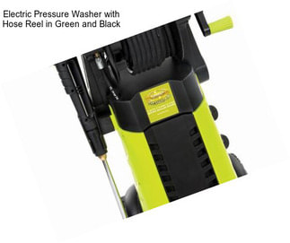 Electric Pressure Washer with Hose Reel in Green and Black