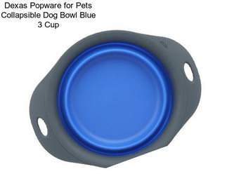 Dexas Popware for Pets Collapsible Dog Bowl Blue 3 Cup