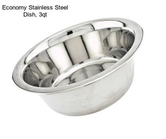 Economy Stainless Steel Dish, 3qt