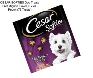 CESAR SOFTIES Dog Treats Filet Mignon Flavor, 6.7 oz. Pouch (75 Treats)