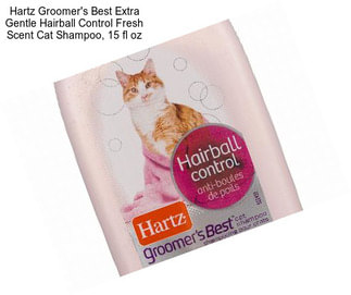 Hartz Groomer\'s Best Extra Gentle Hairball Control Fresh Scent Cat Shampoo, 15 fl oz