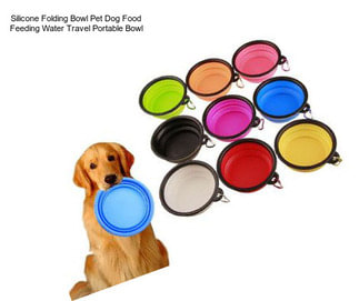 Silicone Folding Bowl Pet Dog Food Feeding Water Travel Portable Bowl