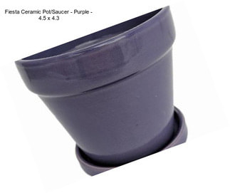 Fiesta Ceramic Pot/Saucer - Purple - 4.5\