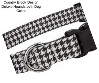 Country Brook Design Deluxe Houndstooth Dog Collar