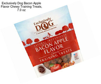 Exclusively Dog Bacon Apple Flavor Chewy Training Treats, 7.0 oz