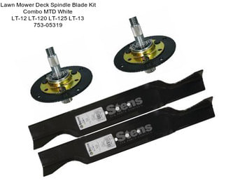 Lawn Mower Deck Spindle Blade Kit Combo MTD White LT-12 LT-120 LT-125 LT-13 753-05319