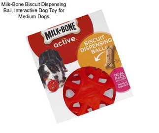 Milk-Bone Biscuit Dispensing Ball, Interactive Dog Toy for Medium Dogs