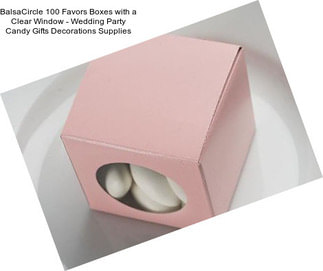 BalsaCircle 100 Favors Boxes with a Clear Window - Wedding Party Candy Gifts Decorations Supplies