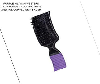 PURPLE HILASON WESTERN TACK HORSE GROOMING MANE AND TAIL CURVED GRIP BRUSH