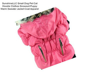 SunshineLLC Small Dog Pet Cat Hoodie Clothes Snowsuit Puppy Warm Sweater Jacket Coat Apparel