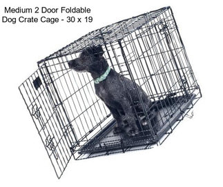 Medium 2 Door Foldable Dog Crate Cage - 30\