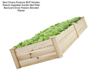 Best Choice Products BCP Wooden Raised Vegetable Garden Bed Patio Backyard Grow Flowers Elevated Planter